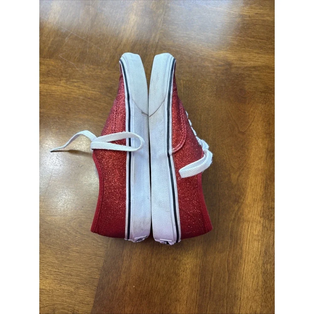 VANS Glitter Red Men's 4.5 Women's 6 Lace Up Shoes